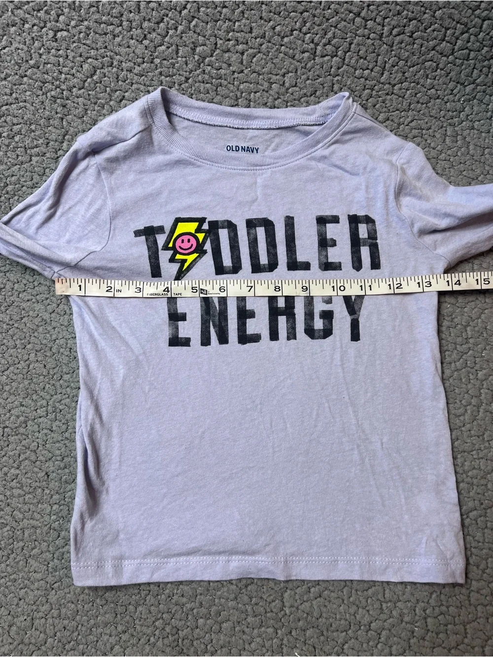 Old Navy Toddler 5T Purple Long Sleeve Crew Neck Graphic Cotton Tee